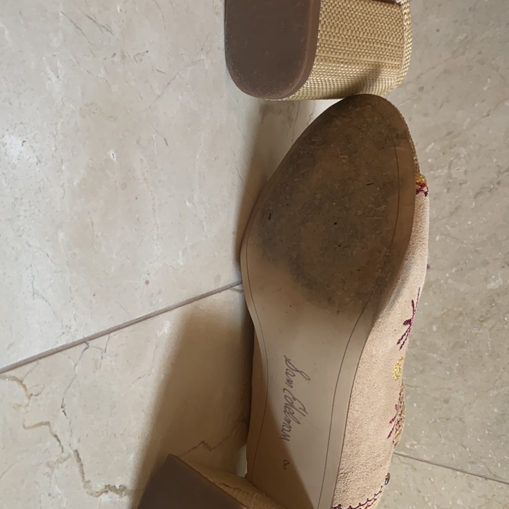 Sam Edelman Platform Slides With Suede And Embroi… - image 5